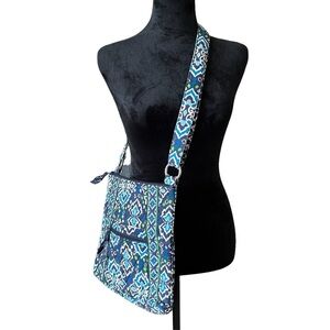 Vera Bradley Quilted Ink Blue Hipster Crossbody Bag Purse